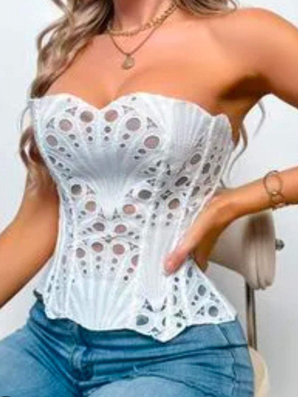 !! Trending White Lace  Women's Top